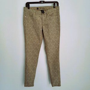 Mossimo Ankle Skinny Zippered Leg Pants Size 6 Color Khaki